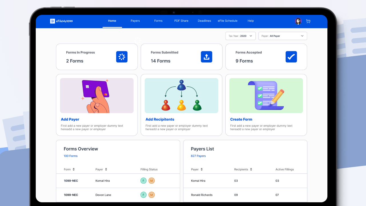 eFileMy1099 Tax Filing Platform